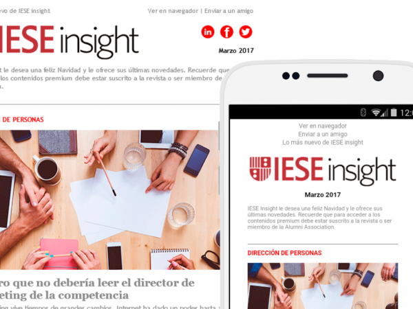 Plantilla email marketing IESE