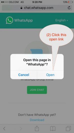 Open WhatsApp on links email marketing