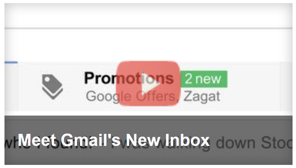 Vídeo youtube - Nueva bandeja de entrada de gmail