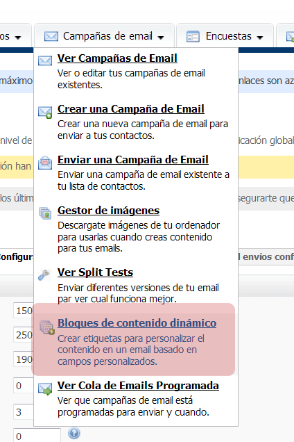 Cración de bloques dinámicos