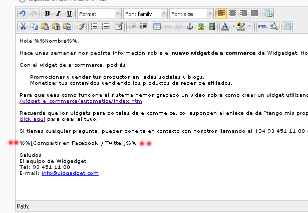 Versión de texto del newsletter