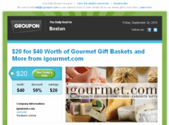 Newsletter Groupon